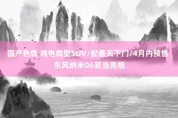 国产色情 纯电微型SUV/配备天下门/4月内预售 东风纳米06妥当亮相