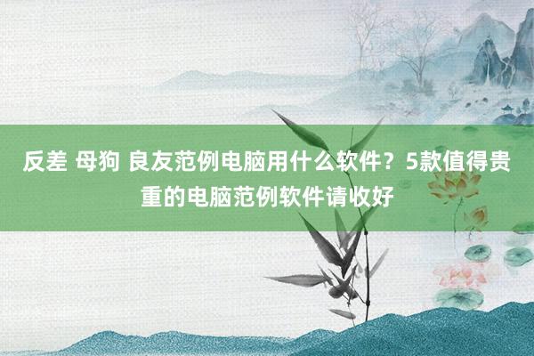 反差 母狗 良友范例电脑用什么软件？5款值得贵重的电脑范例软件请收好
