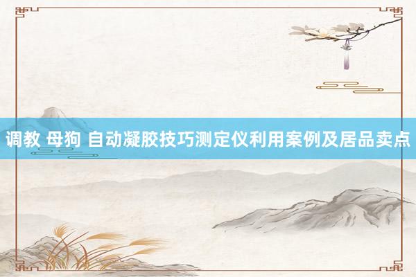 调教 母狗 自动凝胶技巧测定仪利用案例及居品卖点
