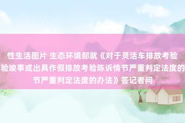 性生活图片 生态环境部就《对于灵活车排放考验机构伪造排放考验竣事或出具作假排放考验陈诉情节严重判定法度的办法》答记者问