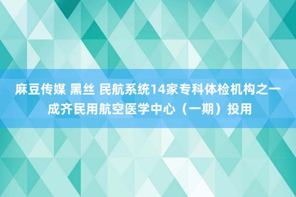 麻豆传媒 黑丝 民航系统14家专科体检机构之一 成齐民用航空医学中心（一期）投用